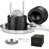 Image de VEVOR Presse à Glaçons Sphères de 61 mm Moule à Glaçon Rond en Alu Bac à Glaçons Ronds avec Pince Fabrication Rapide de Glaçons Boules pour Boissons Cocktails Whisky Café Soirées Pyjama Bars Noir