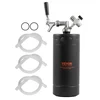 Image de VEVOR Tireuse à Bière Portable 4 L Mini Growler Pression Réglable 0~30 PSI Mini Fût à Pression en Acier Inoxydable pour Garder la Fraîcheur et la Carbonatation de la Bière Pression Camping Pique-Nique