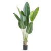 Image de VEVOR Arbre Artificiel 1524 mm Plante Artificielle PE Palmier Oiseau du Paradis Faux Arbre Vert avec Pot 152x128 mm Fausse Plante Décoration pour Maison Bureau Centres Commerciaux Intérieur Extérieur