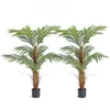Image de VEVOR Arbre Artificiel 1219 mm Plante Artificielle PE Palmier à Noix de Bétel 2 Faux Arbres Vert avec Pot 127x113 mm Fausse Plante Décoration pour Maison Bureau Centres Commerciaux Intérieur Extérieur