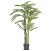 Image de VEVOR Arbre Artificiel 1981 mm Plante Artificielle PE Palmier à Canne d'Or Faux Arbre Vert avec Pot 203x175 mm Fausse Plante de Décoration pour Maison Bureau Centres Commerciaux Intérieur Extérieur