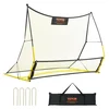 Image de VEVOR Filet de Rebond Football 183x130 cm Rebondisseur pour Entraînement Football 2 en 1 Tube en Fer Équipement de Sport avec Sac Portable pour Entraînement en Solo, en Équipe, les Passes, le Volley