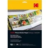 Image de Photo Sticker Paper - Pack de 10 feuilles de papier photo autocollant - Format A4 - Finition brillante - 120 g