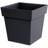 Image de Pot de fleur Carré 40 cm - EDA   Toscane - 39 x 39 x H.39 cm - 38 L - Gris Anthracite
