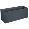 Image de Jardiniere - EDA - Volcania - 98 L - Intérieur / Extérieur - Décor Pierre - 99,5 x 39 x H. 43 cm - Gris Anthracite