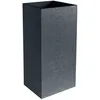 Image de EDA Pot de fleurs haut carré GRAPHIT - 31 L - 39,5 x 39,5 x H 80 cm - Gris anthracite