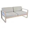 Image de Canapé 2 Places Bellevie Gris Flanelle en Aluminium Métal / Tissus