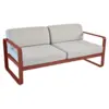 Image de Canapé 2 Places Bellevie Gris Flanelle en Aluminium Métal / Tissus