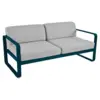 Image de Canapé 2 Places Bellevie Gris Flanelle en Aluminium Métal / Tissus