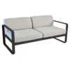 Image de Canapé 2 Places Bellevie Gris Flanelle en Aluminium Métal / Tissus