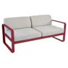Image de Canapé 2 Places Bellevie Gris Flanelle en Aluminium Métal / Tissus