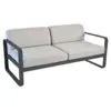 Image de Canapé 2 Places Bellevie Gris Flanelle en Aluminium Métal / Tissus