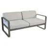 Image de Canapé 2 Places Bellevie Gris Flanelle en Aluminium Métal / Tissus