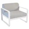 Image de Fauteuil Bellevie Gris Flanelle en Aluminium Métal / Tissus