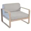Image de Fauteuil Bellevie Gris Flanelle en Aluminium Métal / Tissus