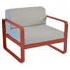 Image de Fauteuil Bellevie Gris Flanelle en Aluminium Métal / Tissus