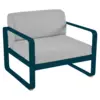Image de Fauteuil Bellevie Gris Flanelle en Aluminium Métal / Tissus