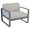 Image de Fauteuil Bellevie Gris Flanelle en Aluminium Métal / Tissus