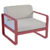 Image de Fauteuil Bellevie Gris Flanelle en Aluminium Métal / Tissus