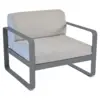 Image de Fauteuil Bellevie Gris Flanelle en Aluminium Métal / Tissus