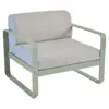 Image de Fauteuil Bellevie Gris Flanelle en Aluminium Métal / Tissus
