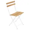 Image de Lot de 2 Chaises Pliantes Bistro Naturel en Acier et en Bois Métal