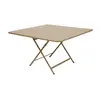 Image de Table Carrée Pliante 128 x 128 cm Caractère en Acier Métal