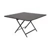 Image de Table Carrée Pliante 128 x 128 cm Caractère en Acier Métal