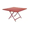 Image de Table Carrée Pliante 128 x 128 cm Caractère en Acier Métal