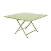 Image de Table Carrée Pliante 128 x 128 cm Caractère en Acier Métal