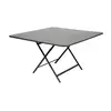 Image de Table Carrée Pliante 128 x 128 cm Caractère en Acier Métal