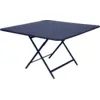Image de Table Carrée Pliante 128 x 128 cm Caractère en Acier Métal
