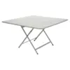 Image de Table Carrée Pliante 128 x 128 cm Caractère en Acier Métal