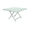 Image de Table Carrée Pliante 128 x 128 cm Caractère en Acier Métal