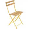 Image de Lot de 2 Chaises Pliantes Bistro Naturel en Acier et en Bois Métal