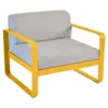 Image de Fauteuil Bellevie Gris Flanelle en Aluminium Métal / Tissus