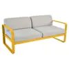 Image de Canapé 2 Places Bellevie Gris Flanelle en Aluminium Métal / Tissus