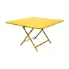 Image de Table Carrée Pliante 128 x 128 cm Caractère en Acier Métal