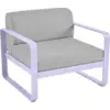 Image de Fauteuil Bellevie Gris Flanelle en Aluminium Métal / Tissus