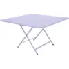Image de Table Carrée Pliante 128 x 128 cm Caractère en Acier Métal
