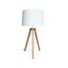 Image de Lampe de table Essence Bois / Métal / Tissus