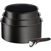 Image de LOT 3 CASSEROLES 16/18/20 CM + 1 POGNEE AMOVIBLE INGENIO ECO RESIST INDUCTION L3979202
