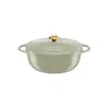 Image de Tefal Cocotte AIR SOFT LIGHT Green Lichen ovale 30x23cm en fonte d''aluminium induction E2668925