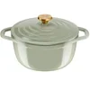 Image de Tefal Cocotte ronde 24 cm AIR SOFT LIGHT Green Lichen en fonte d''aluminium induction E2664625