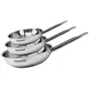 Image de Set de 3 poeles 20 24 et 28 cm en inox Fackelmann Eterna