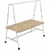 Image de Table de travail collaborative mobile Alto Largeur 180 cm Bois / Métal