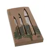 Image de Coffret de 3 couteaux de cuisine manche chêne - Jean Dubost Bois / Métal