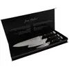 Image de Coffret aimante 3 couteaux MASSIF(office, Santoku 13 cm, Chef)Acier forge de haute qualiteManche POM noirEn coffret aimante