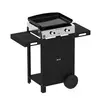 Image de Ensemble Plancha et Chariot Initial Gaz 50 en Acier Noir et Inox Métal