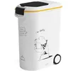 Image de CURVER Conteneur a croquettes pour chien a roulettes 20 kg - 54L - Le diner et servi